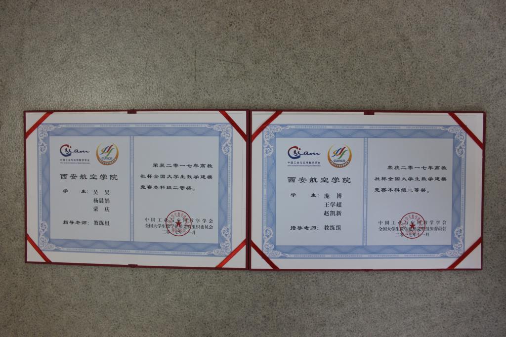 本科组全国二等奖2项